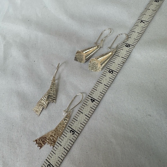 Vintage 80’s artisan Turkish silver earrings - Picture 10 of 10